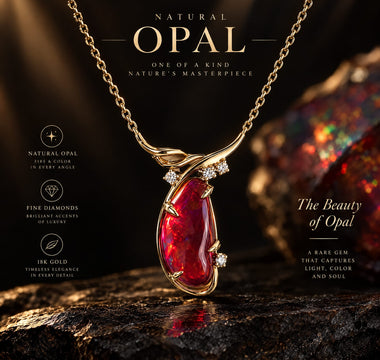 凝住一抹火光:Fire Opal 火蛋白石吊墜項鏈鑑賞