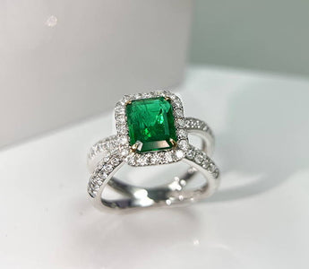 款式鑒賞 ~ 贊比亞 · 祖母綠形切割綠寶石戒指 - WILLS JEWELLERY