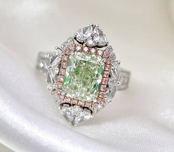 彩鑽鑒賞 ~ 松花綠 · 綠鑽鑽石戒指 - WILLS JEWELLERY