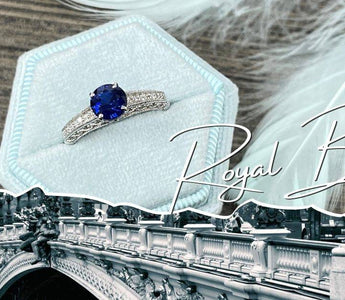 WILLS 款式鑒賞 ~ 歐式美學,皇家藍圓形藍寶石鑲鑽戒指 - WILLS JEWELLERY