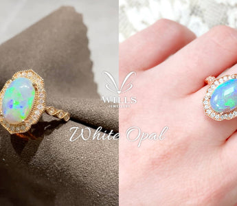 WILLS 款式鑒賞 ~ 貴族風澳洲產白蛋白石戒指 - WILLS JEWELLERY