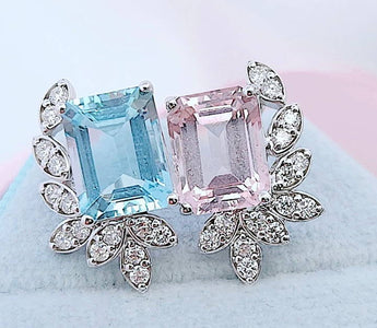 WILLS 款式鑒賞 - 藍粉交織.海藍寶與摩根石的浪漫邂逅 - WILLS JEWELLERY