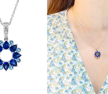 WILLS 款式鑒賞 ~ 藍色盛宴:藍寶石與海藍寶煙花吊墜 - WILLS JEWELLERY