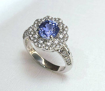 WILLS 款式鑒賞 ~ 圍鑽戒指.薰衣草藍色藍寶石 - WILLS JEWELLERY