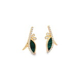 Enchaîner馬眼形耳環.孔雀石 - WILLS JEWELLERY