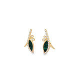 Enchaîner馬眼形耳環.孔雀石 - WILLS JEWELLERY