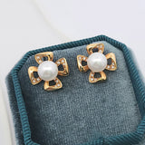 花形耳環・7mm日本Akoya珍珠 - WILLS JEWELLERY