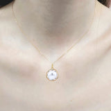 雙圈吊墜 • 9mm日本Akoya珍珠 - WILLS JEWELLERY