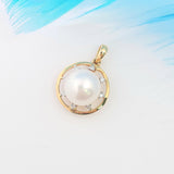 雙圈吊墜 • 9mm日本Akoya珍珠 - WILLS JEWELLERY