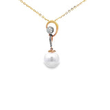 流線形吊墜 • 9mm日本Akoya珍珠 - WILLS JEWELLERY