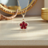 瑰麗花冠紅寶石吊墜 - WILLS JEWELLERY