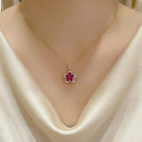 瑰麗花冠紅寶石吊墜 - WILLS JEWELLERY