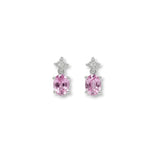 典雅粉寶鑽石耳釘 - WILLS JEWELLERY