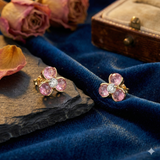 幸運粉玫三葉耳釘 - WILLS JEWELLERY