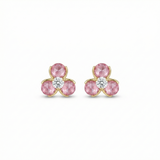幸運粉玫三葉耳釘 - WILLS JEWELLERY