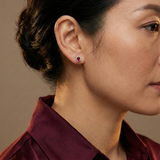 緋紅光環紅寶石耳釘 - WILLS JEWELLERY