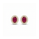 緋紅光環紅寶石耳釘 - WILLS JEWELLERY
