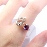 拼色戒指・綠紫晶及紫晶 - WILLS JEWELLERY