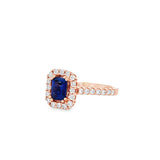 圍鑽戒指 · 皇家藍藍寶石 - WILLS JEWELLERY