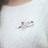 流線型胸針 • 日本Akoya珍珠 - WILLS JEWELLERY