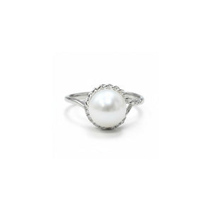 日本Akoya珍珠8mm・扭紋戒指 - WILLS JEWELLERY