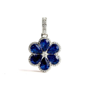Blossom・藍寶石鑽石吊墜 - WILLS JEWELLERY