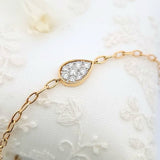 Enchaîner水滴形手鏈.鑽石 - WILLS JEWELLERY