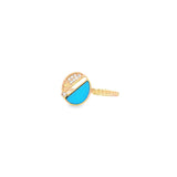 Enchaîner圓形戒指・綠松石 - WILLS JEWELLERY