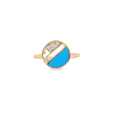 Enchaîner圓形戒指・綠松石 - WILLS JEWELLERY