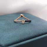 Enchaîner黑搪瓷鏈戒.鑽石 - WILLS JEWELLERY