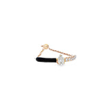 Enchaîner黑搪瓷鏈戒.鑽石 - WILLS JEWELLERY