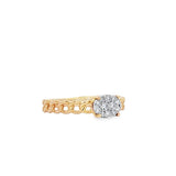 Enchaîner橢圓形戒指.鑽石 - WILLS JEWELLERY