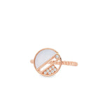 Enchaîner圓形戒指.珍珠貝母 - WILLS JEWELLERY