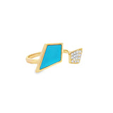 Enchaîner風箏形開口戒指.綠松石 - WILLS JEWELLERY