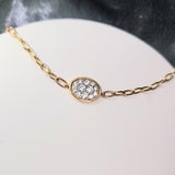Enchaîner橢圓形手鏈.鑽石 - WILLS JEWELLERY