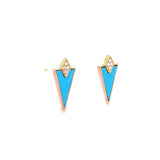 Enchaîner三角形耳環・綠松石 - WILLS JEWELLERY
