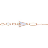 Enchaîner多邊形手鏈.珍珠貝母 - WILLS JEWELLERY