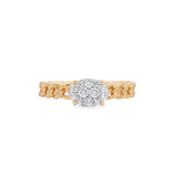 Enchaîner橢圓形戒指.鑽石 - WILLS JEWELLERY
