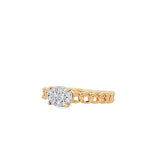 Enchaîner橢圓形戒指.鑽石 - WILLS JEWELLERY