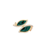 Enchaîner馬眼形戒指.孔雀石 - WILLS JEWELLERY