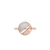 Enchaîner圓形戒指.珍珠貝母 - WILLS JEWELLERY