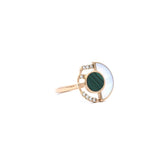Enchaîner圓形戒指.孔雀石 - WILLS JEWELLERY