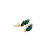 Enchaîner馬眼形戒指.孔雀石 - WILLS JEWELLERY