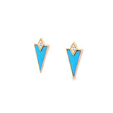 Enchaîner三角形耳環・綠松石 - WILLS JEWELLERY