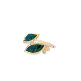 Enchaîner馬眼形戒指.孔雀石 - WILLS JEWELLERY