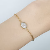 Enchaîner橢圓形手鏈.鑽石 - WILLS JEWELLERY