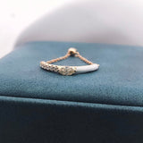 Enchaîner白搪瓷鏈戒.鑽石 - WILLS JEWELLERY