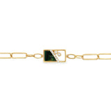 Enchaîner長方形手鏈.孔雀石 - WILLS JEWELLERY