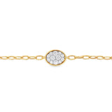 Enchaîner橢圓形手鏈.鑽石 - WILLS JEWELLERY