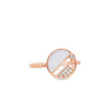 Enchaîner圓形戒指.珍珠貝母 - WILLS JEWELLERY